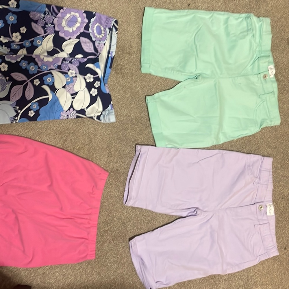 Children’s place jean shorts and two stretchy shorts size 14.